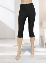 Capri-leggings in pull-on-stijl ZWART