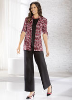 Broek in trendy palazzo-vorm ZWART