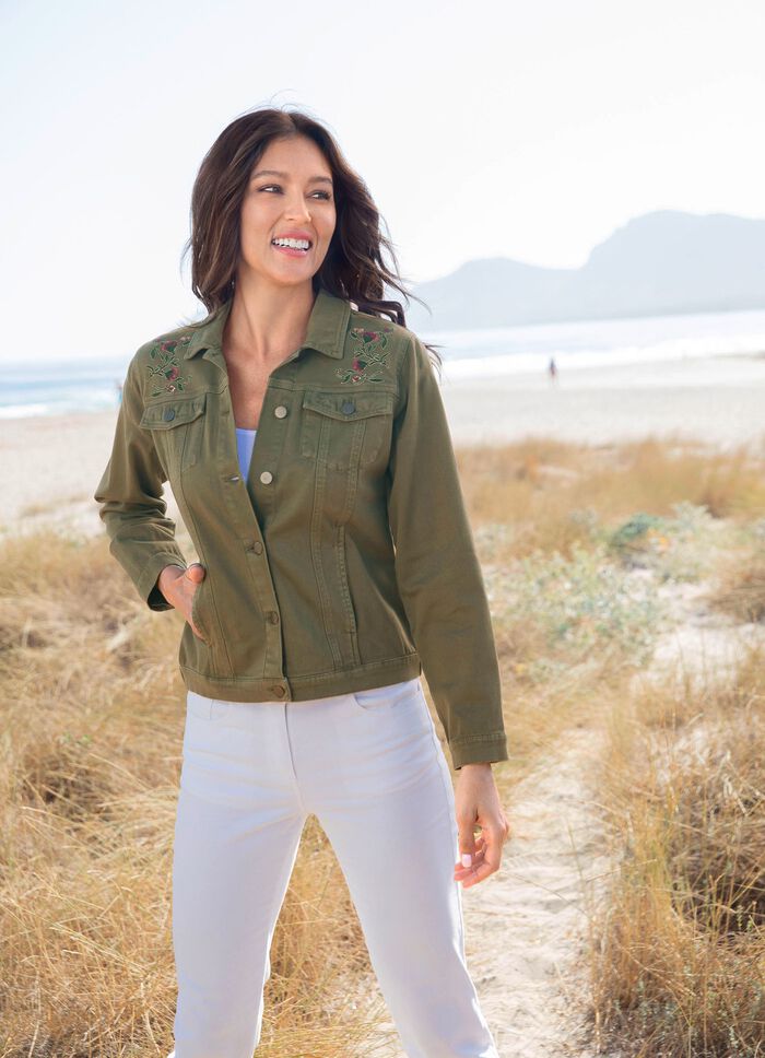 Geborduurd spijkerjack 