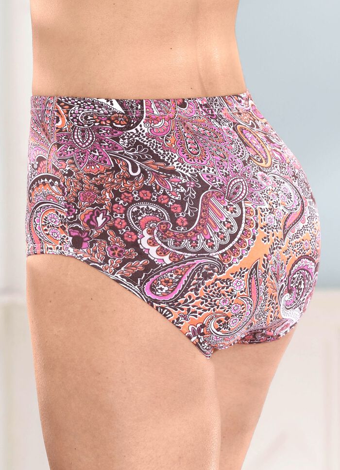 Verpakking van vijf slips met paisley-motief 