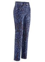 Jeans met trendy dierenbontdessin 