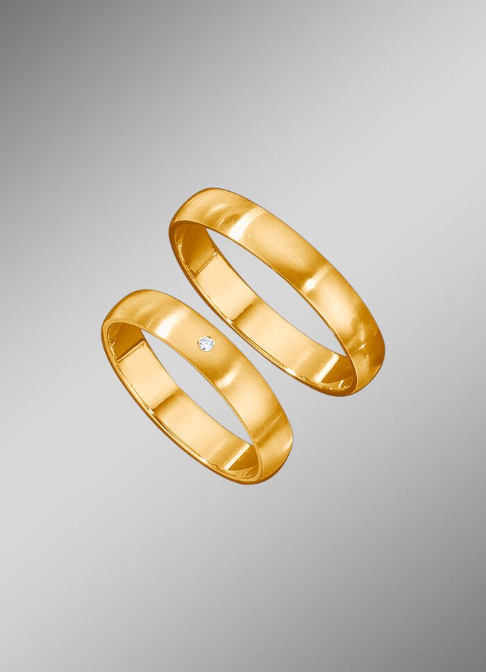 Klassieke, satijnen trouwring 