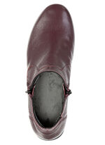 ELENA EDEN, gevoerde dames enkellaarsjes, winterschoenen, breedte G, met rits BORDEAUX