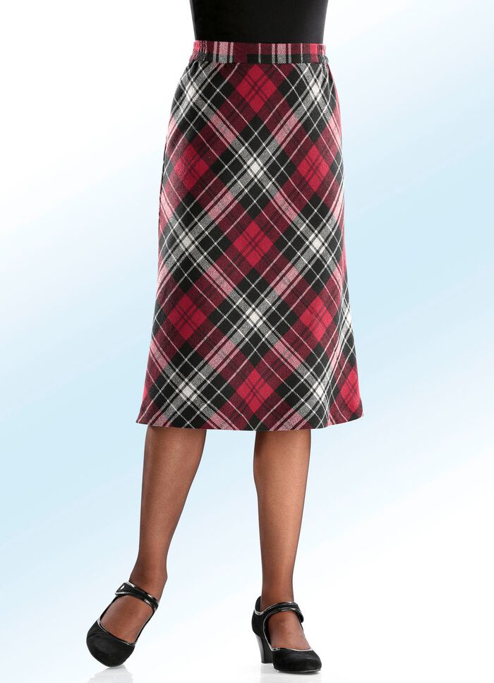 Chique A-lijn rok ROOD-ZWART