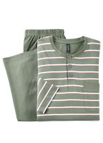Two-pack pyjama met knoopsluiting en open manchetten 