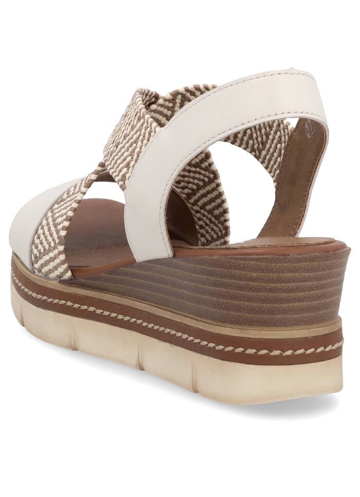 Remonte sandalen met gevlochten details LICHTBEIGE-ZAND