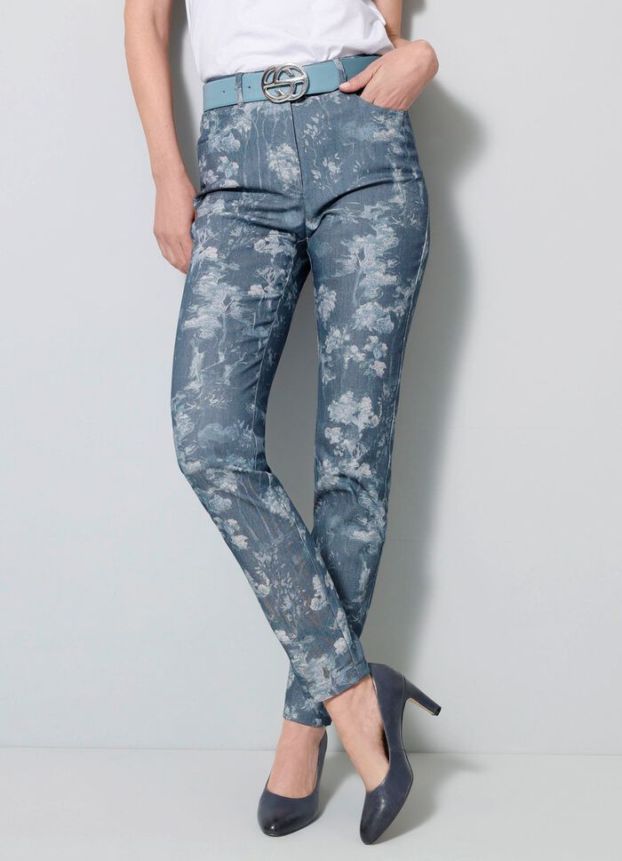Broek met bloemendessin 