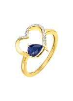 Tijdloze romantiek: damesring met echte saffier 