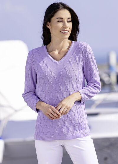 Trui met gestructureerd design 