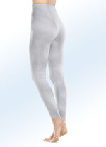 Twee-pack leggings met biologisch katoen 1 X GRIJS GEMÊLEERD, 1 X MARINE