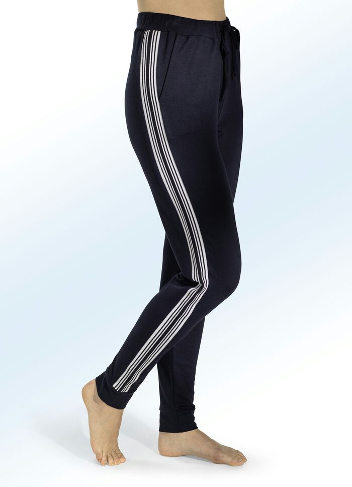 Broek met elastische tailleband rondom 