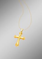 Mooi bewerkte kruishanger met diamant 