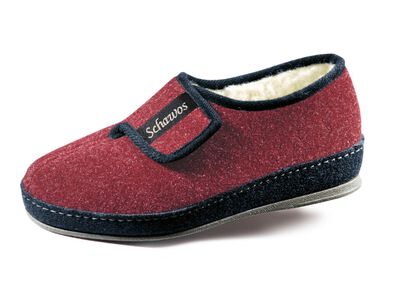 Ademende damespantoffels met klittenbandsluiting 