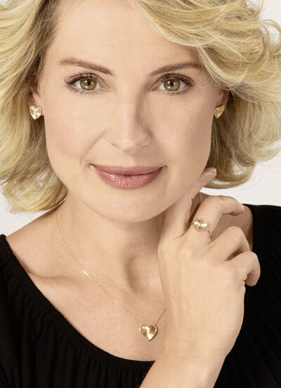 Diamanten hart damesring 