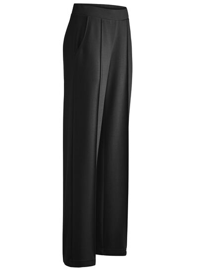 Broek met modieuze wijdte 