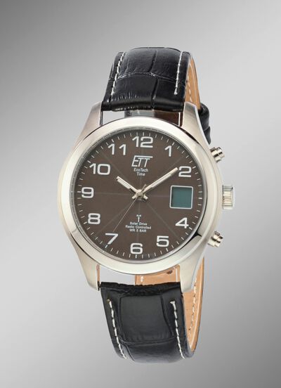 ETT radiogestuurd herenhorloge op zonne-energie 