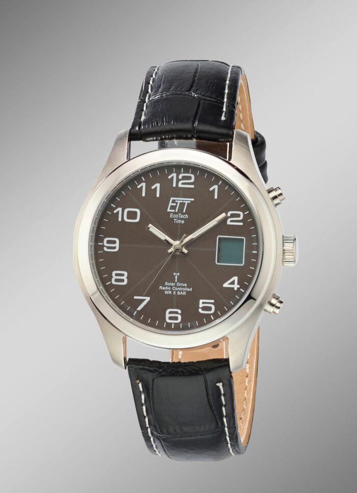 ETT radiogestuurd herenhorloge op zonne-energie 