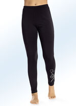 Set van twee leggings met een comfortabele, elastische tailleband ZWART