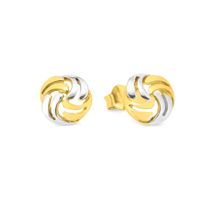 Lieve oorknopjes in tweekleurig 