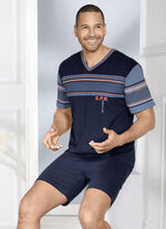 Twee-pack shorties met V-hals en geplaatste print 
