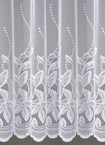 Bloemengordijn met gegolfde boord 