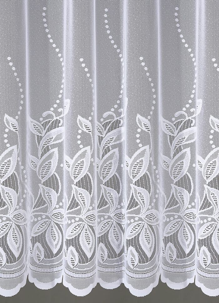 Bloemengordijn met gegolfde boord 