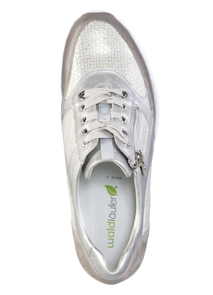 Waldläufer sneakers van een fijne leermix SEKT-BRONS-PLATINA