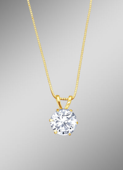 Hanger met synthetische zirkonia en Venetiaanse ketting 