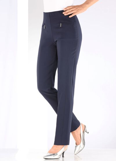 Broek met ritsen op de zakken 