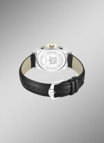 Rotary quartz herenhorloge met leren band 