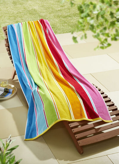 Velours strandlaken met extra absorberende achterkant 