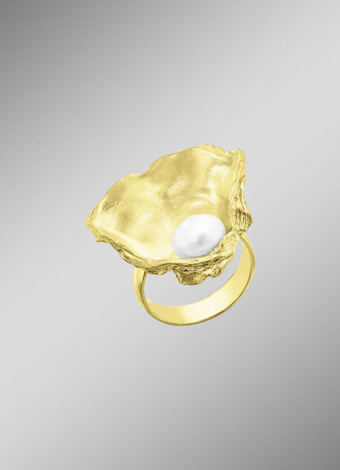 Damesring met zoetwaterparel 