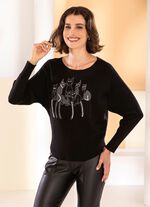 Een trui van zachte, fijngebreide kwaliteit 