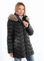 Donsjack met afneembare capuchon 