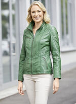 Leren kort jasje van &ldquo;Jilani&rdquo; 