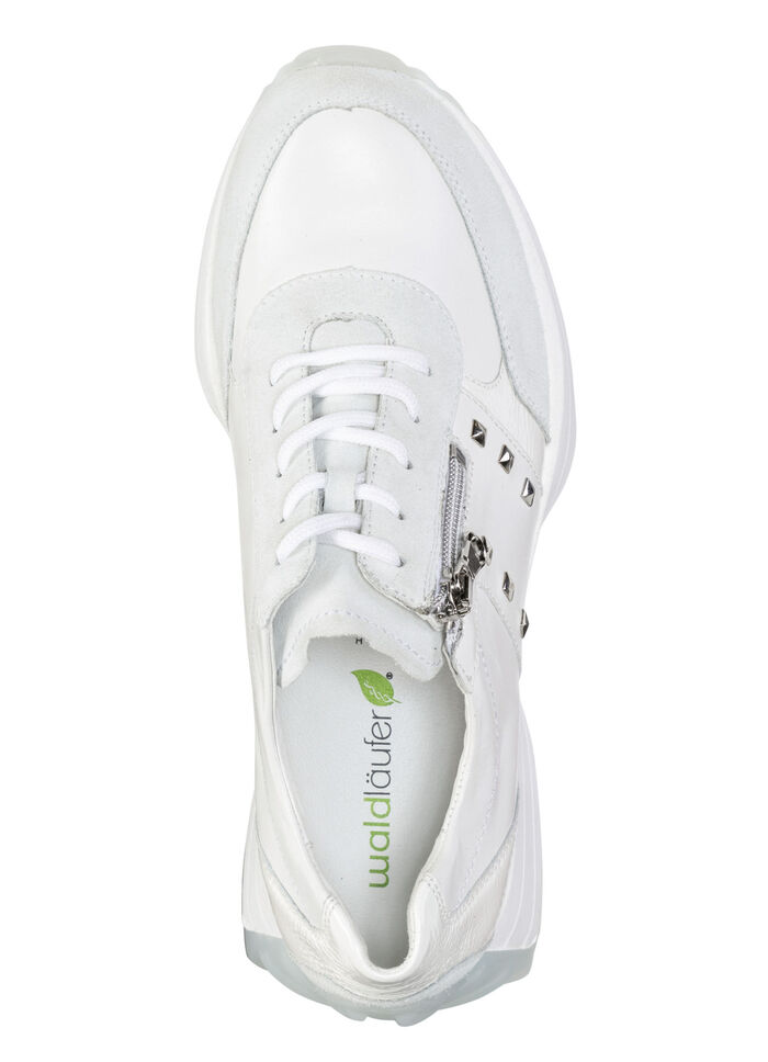 Waldläufer sneakers met klinknagels WEISS-EISGRAU
