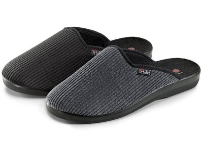 Tweepack klassieke herenpantoffels, breedte H, met anatomisch gevormd voetbed 