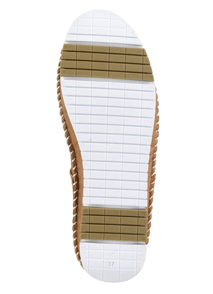 Gemini mocassinpantoffels met subtiele kreukstructuur CAMEL