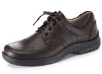 GINO GALANTE veterschoenen van fijn leer MOKKA