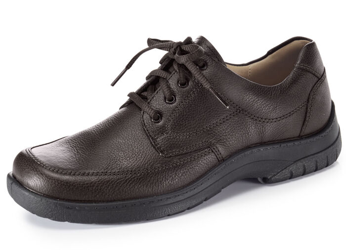 GINO GALANTE veterschoenen van fijn leer MOKKA