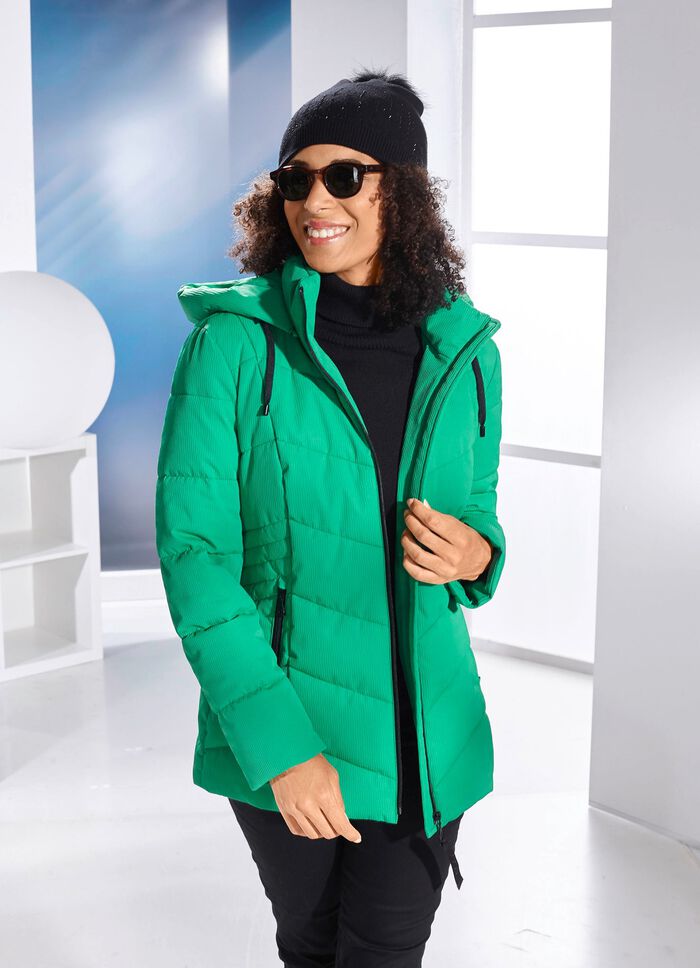 Jas met ritssluiting OPAALGROEN