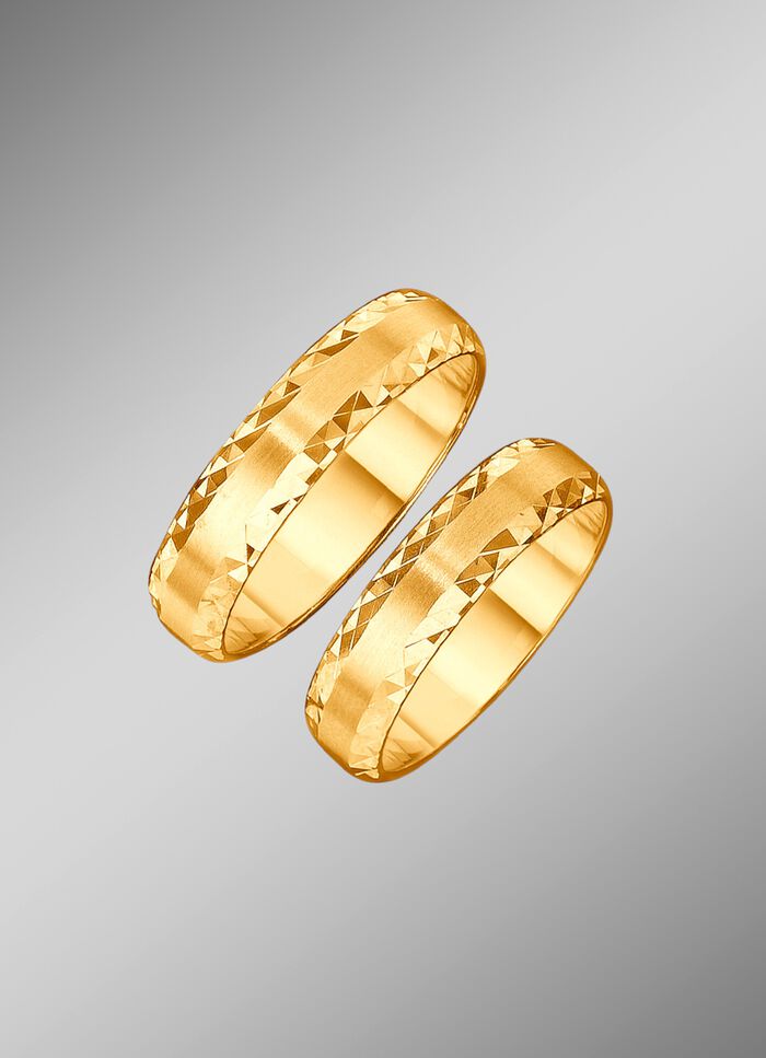 Machinaal gegraveerde trouwring 