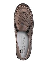 ELENA EDEN pantoffels met luchtige ajour en een gevlochten opening BRONS