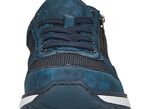 Rieker, comfortabele herensneakers, breedte H, met uitneembaar voetbed BLAUW-BRUIN