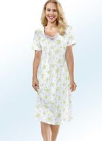 Set van twee nachthemden met ronde hals en all-over dessin 