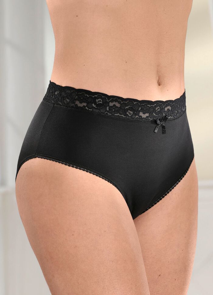 Verpakking van vier slips met elastische kanten tailleband 