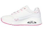 SKECHERS veterschoenen met schattige hartjesprint WEISS-PINK