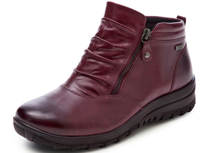 ELENA EDEN, gevoerde dameslaarzen, winterschoenen, breedte H, met rits BORDEAUX