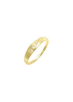Moderne damesring met zirkonia 