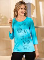 Shirt met opvallende opdruk in 3 kleuren 